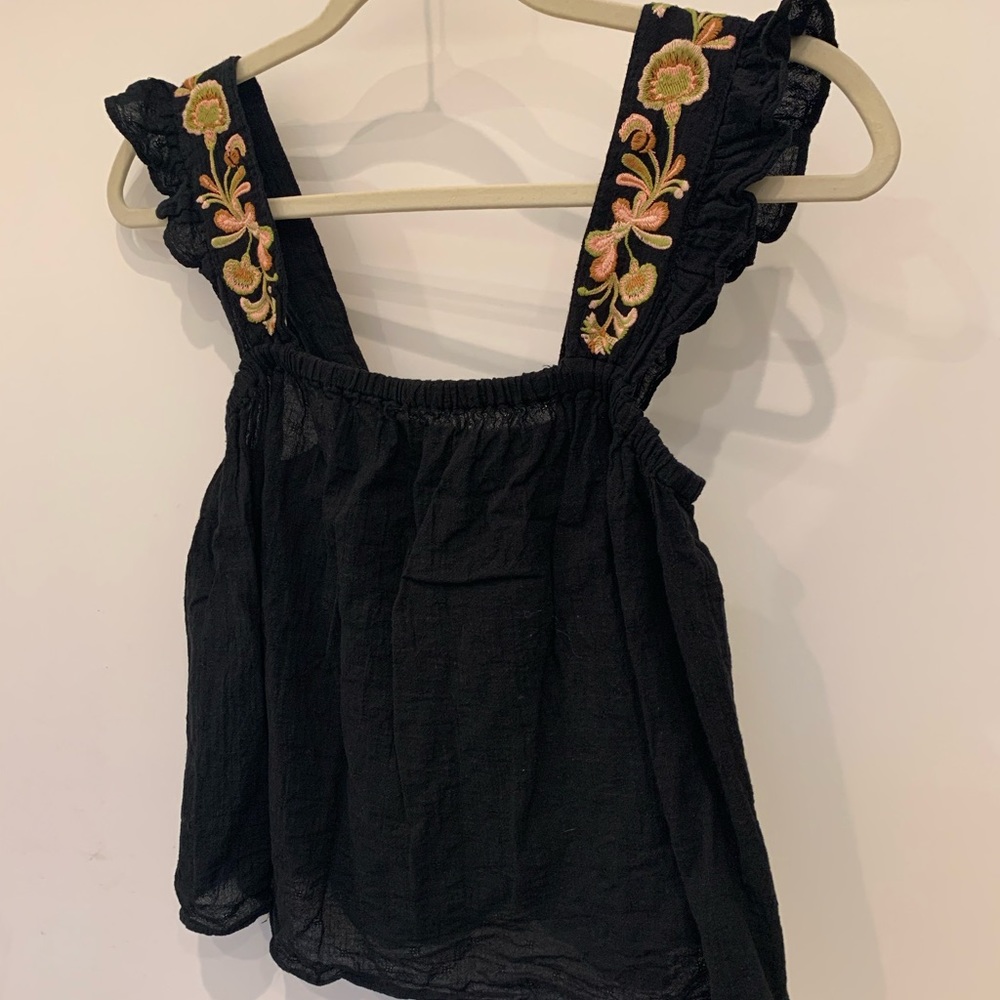 Madewell crop embroidered tank top